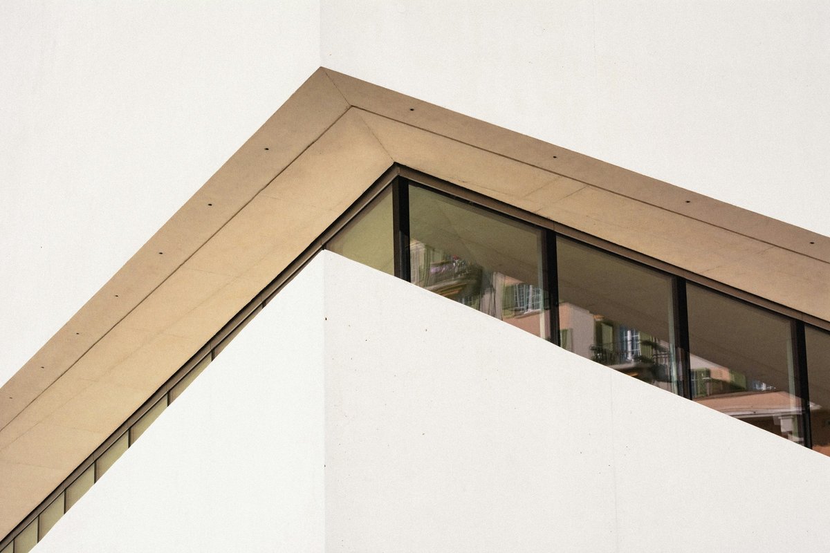 A window on the side of a building
