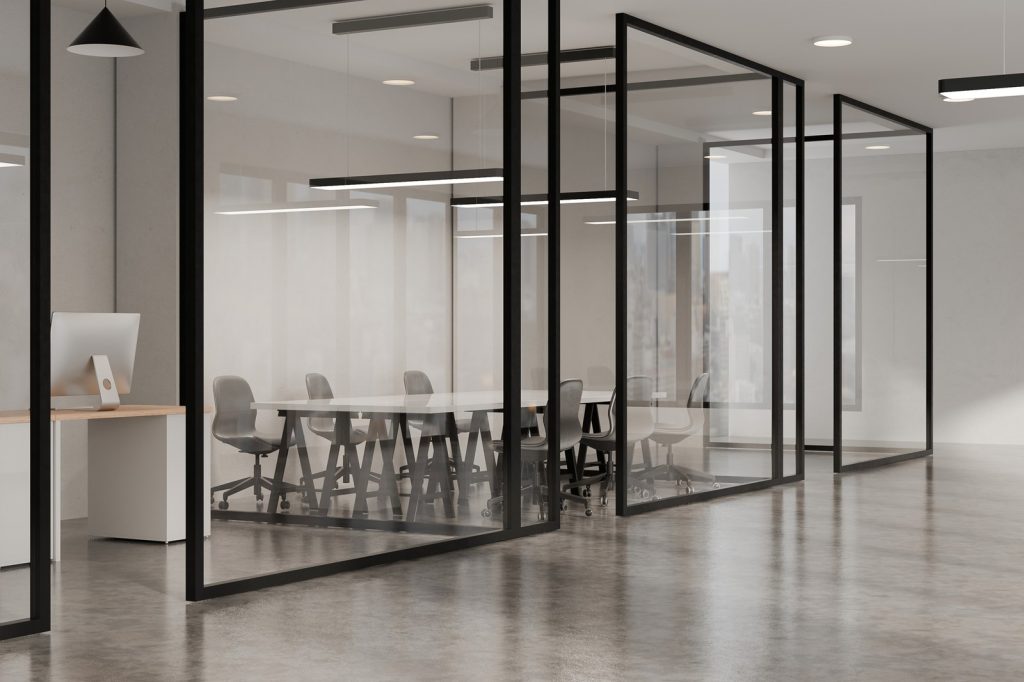 Glass office partition fit-out