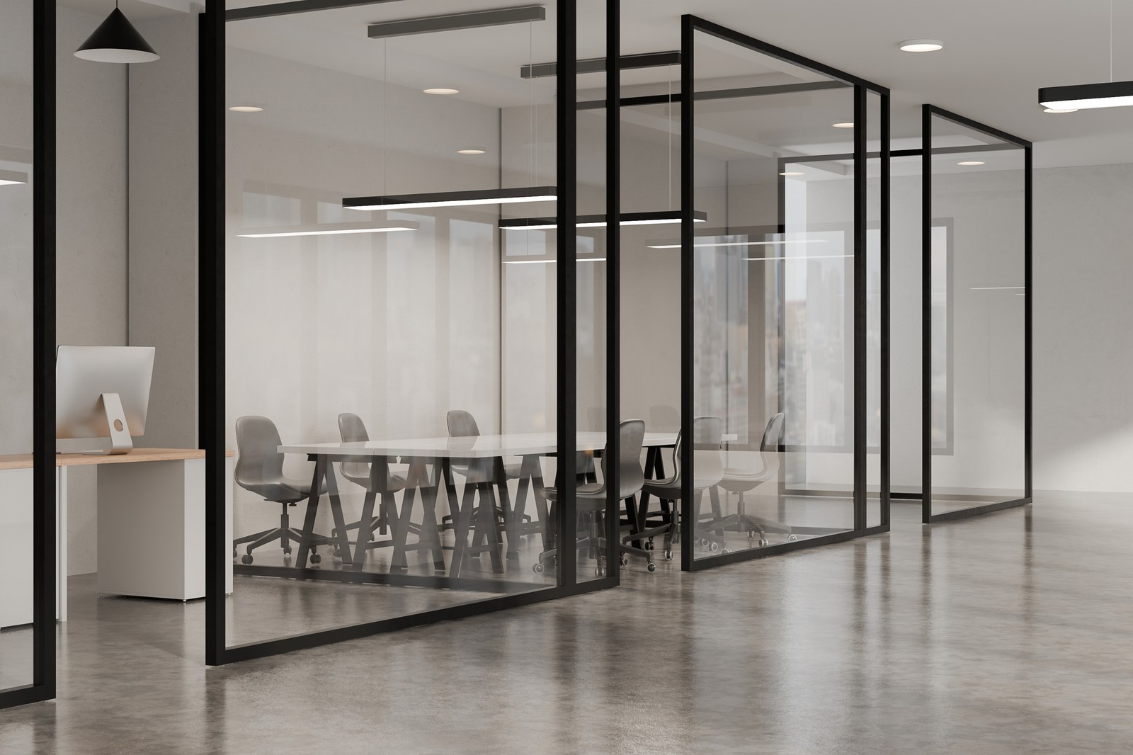 Glass office partition fit-out